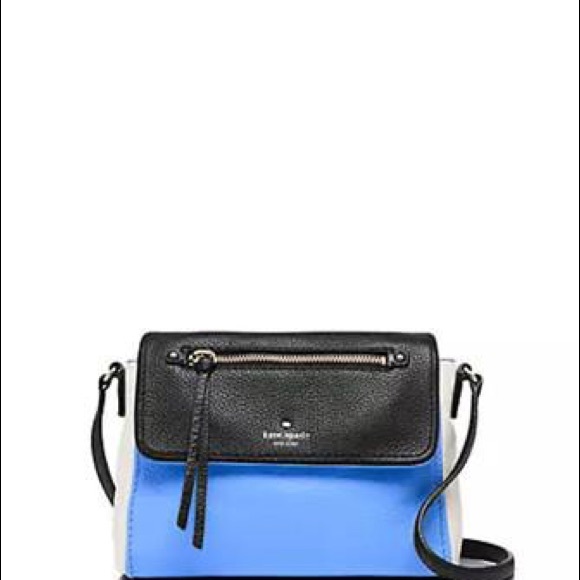 Kate Spade Cobble Hill Mini Toddy Blue/Black/White - Picture 2 of 3